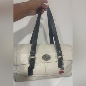 Coach White Leather Hamilton Shoulder Bag